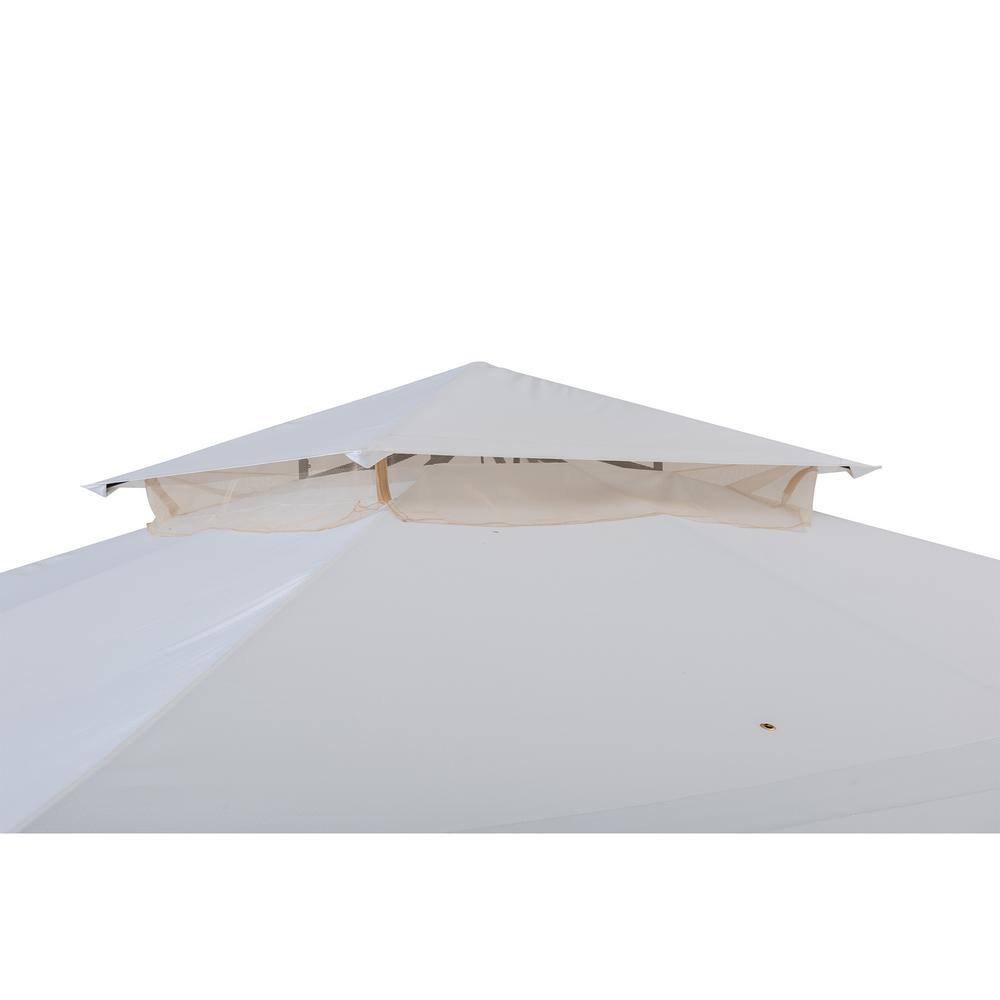 Sunjoy SummerCove Brook Park 11 ft. x 13 ft. White 2-tier Gazebo