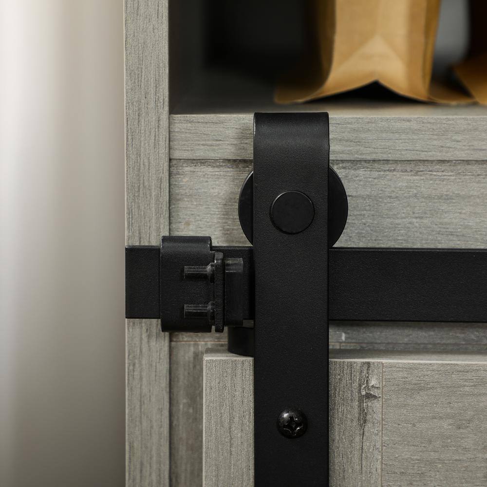 PawHut Dog Crate Furniture for Large Dogs or Double Dog Kennel for Small Dogs with Shelves, Gray