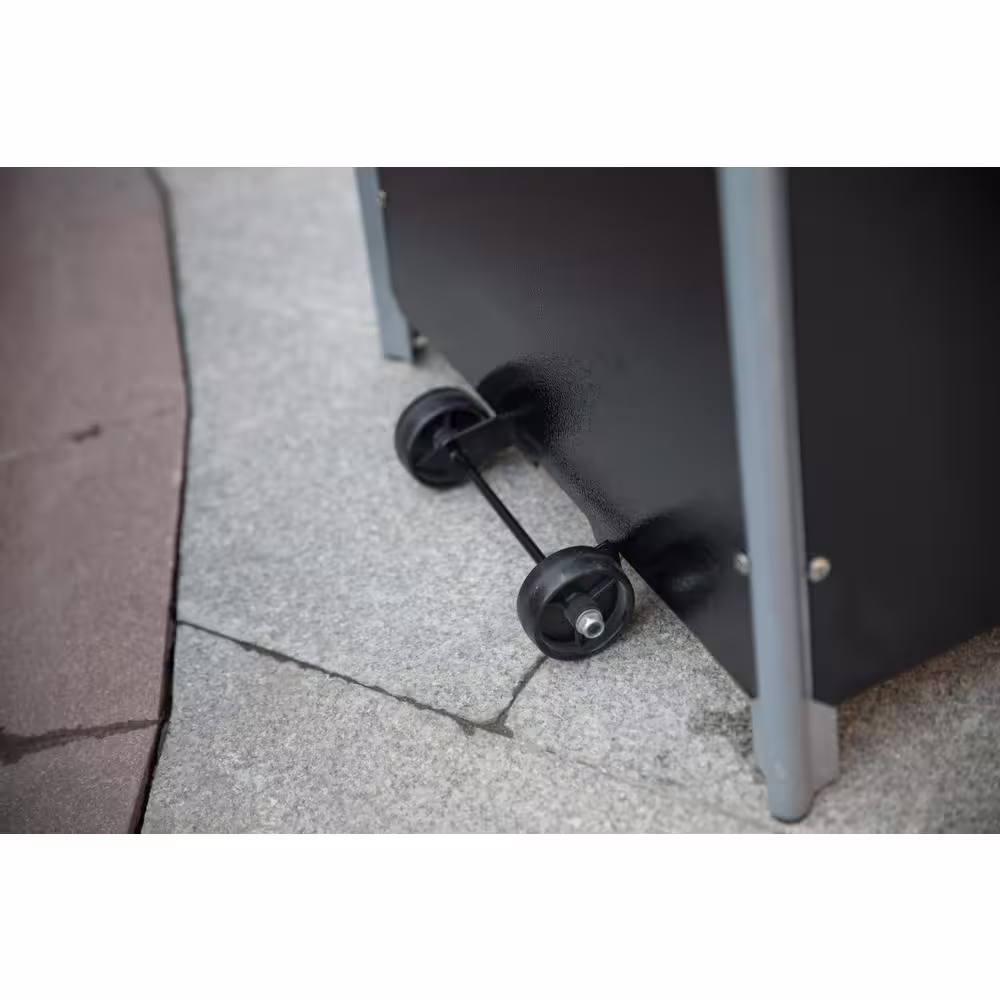 None 40000 BTU Quartz Glass Tube Patio Heater Visual Flame Heater in Black