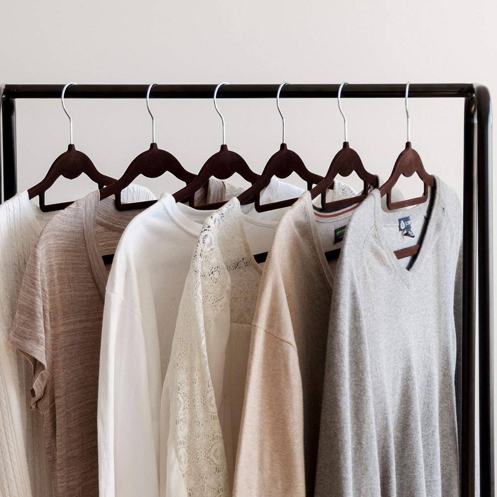 None Black Metal Garment Clothes Rack 25 in. W x 59 in. H