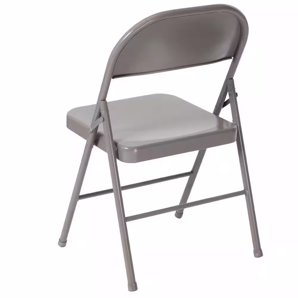 Carnegy Avenue Gray Metal Folding Chair (2-Pack)