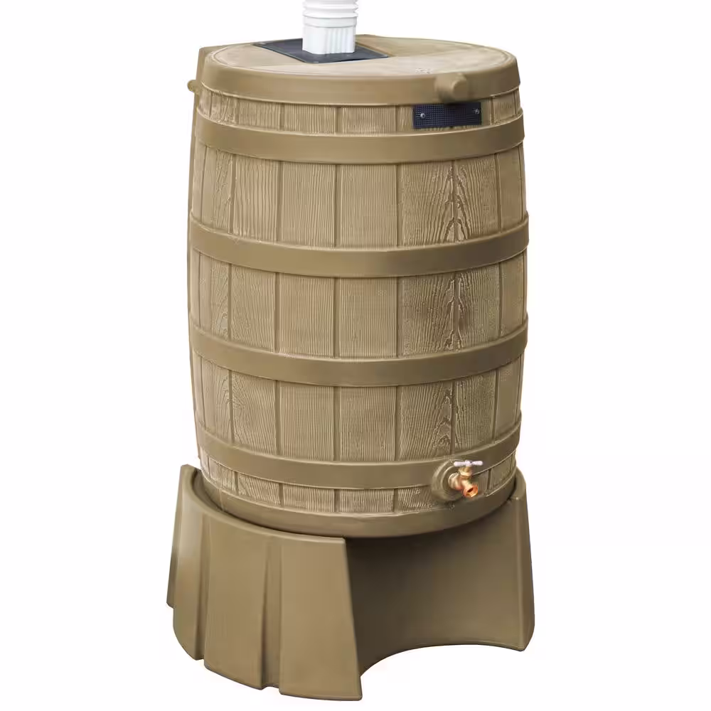 Good Ideas 50 Gal. Khaki Rain Barrel Stand