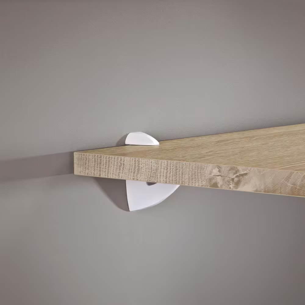 Dolle SCOOP 0.2 in.- 1 in. White Adjustable Shelf Bracket (2-Pack)