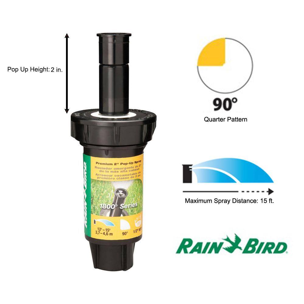 Rain Bird 1802 Dual Spray Quarter Pattern 2 in Pop-Up Spray Head