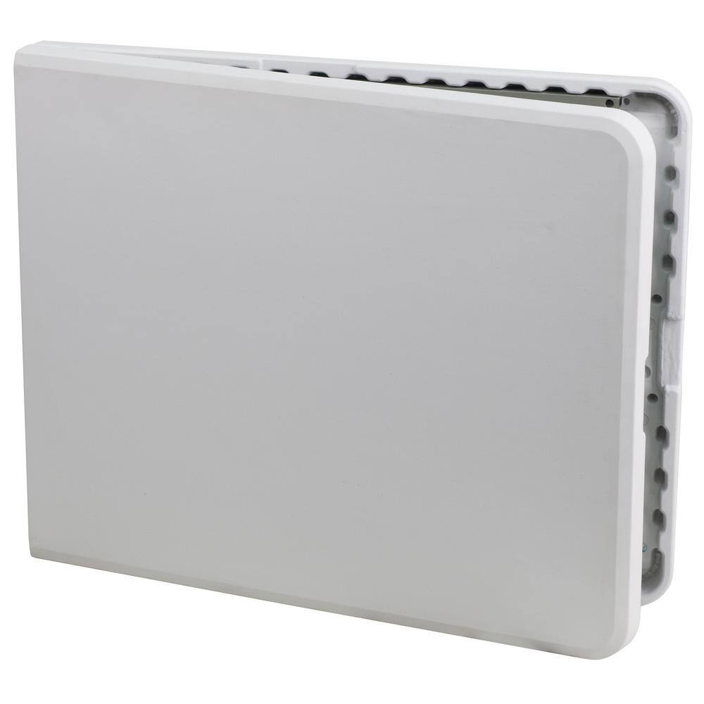 Carnegy Avenue 72 in. Granite White Plastic Tabletop Metal Frame Folding Table