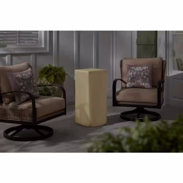 Hampton Bay 29 in. W x 11.8 in. H Square Faux Wood Finish Fire Column