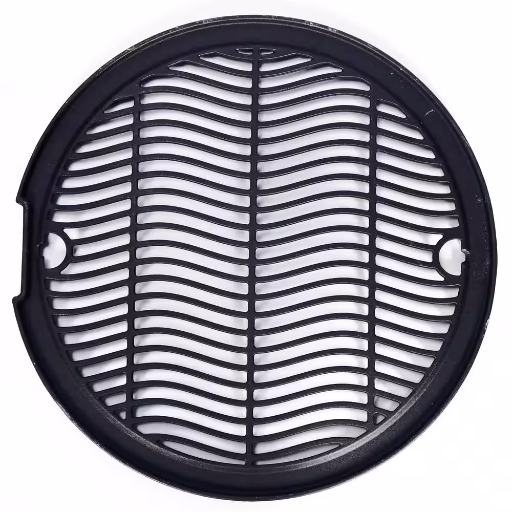 None 24 in. 4-in-1 Smoked Ceramic Pellet Grill in Black with 19.6 in.  Dia Gridiron Double Ceramic Liner