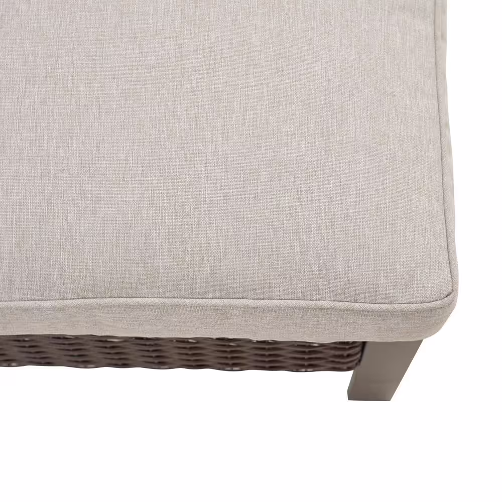 Patio Festival X-Arm 10-Pieces Wicker Conversation Set with Beige Cushions