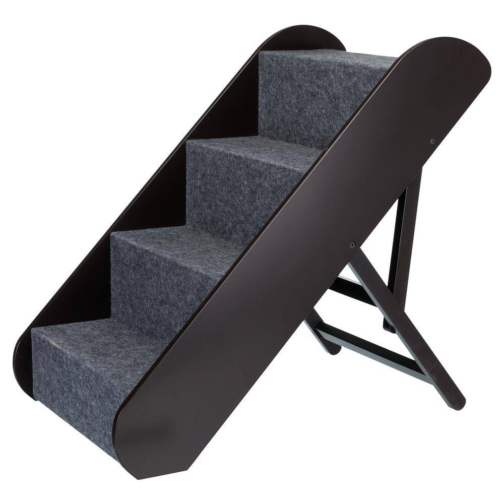 TRIXIE Brown Adjustable 4-Step Pet Stairs
