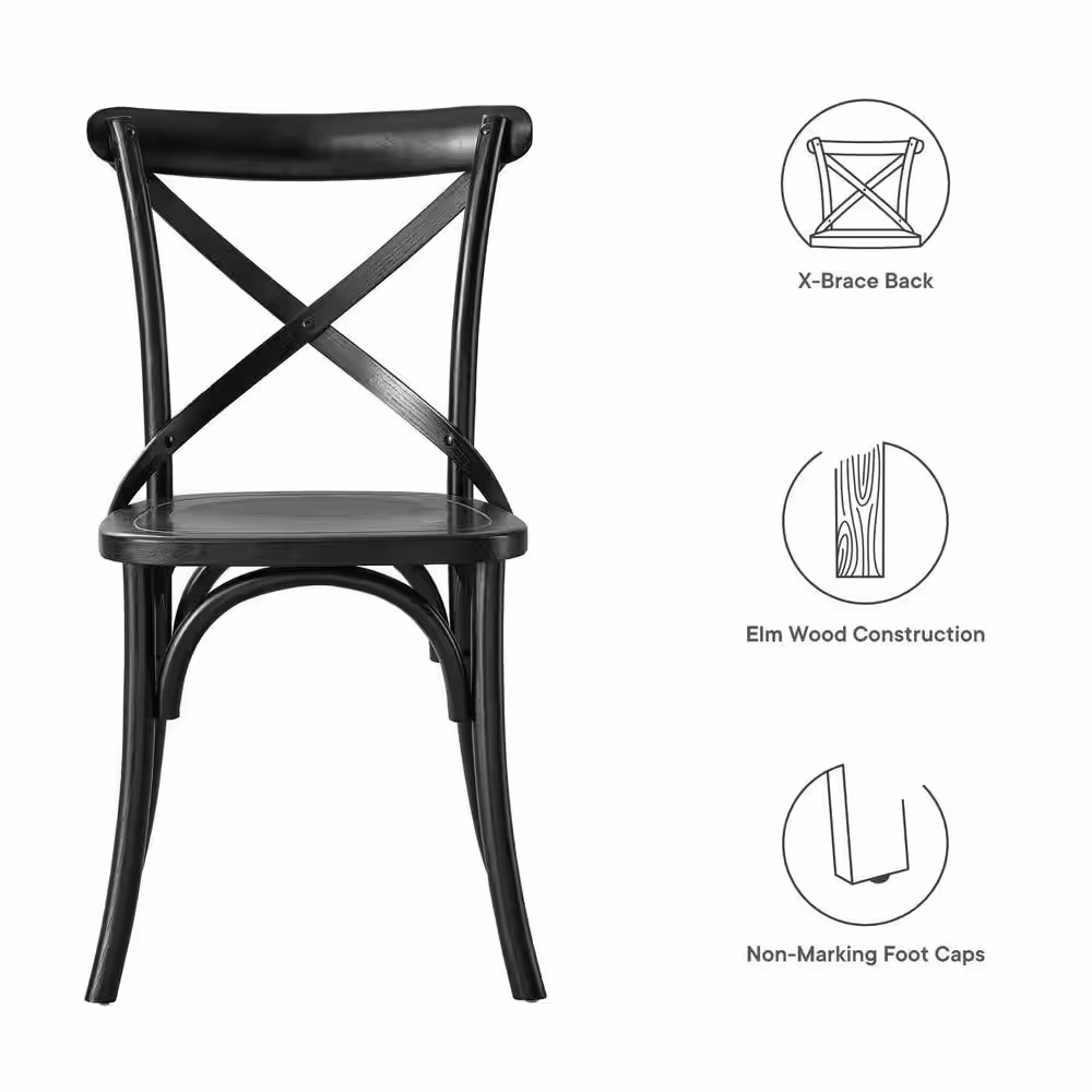 MODWAY Gear Dining Side Chair in Black
