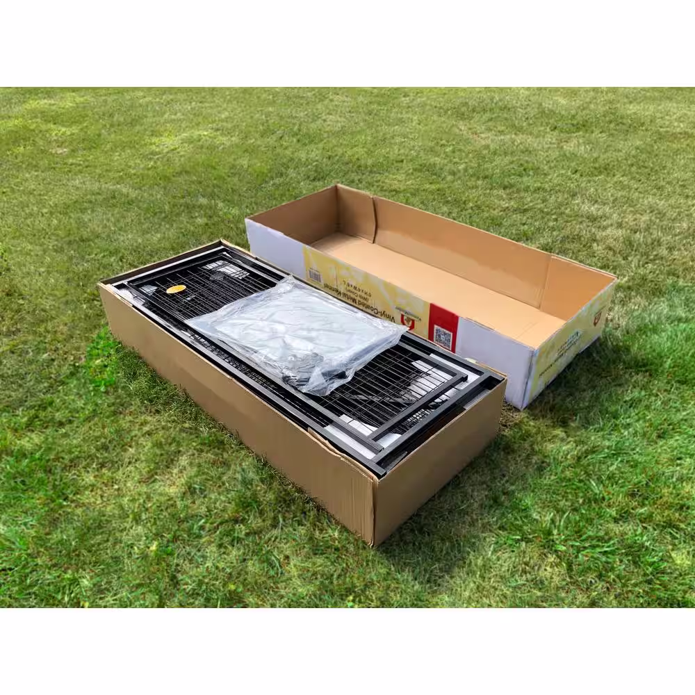 KennelMaster 4 ft. x 8 ft. x 6 ft. Welded Wire Dog Fence Kennel Kit