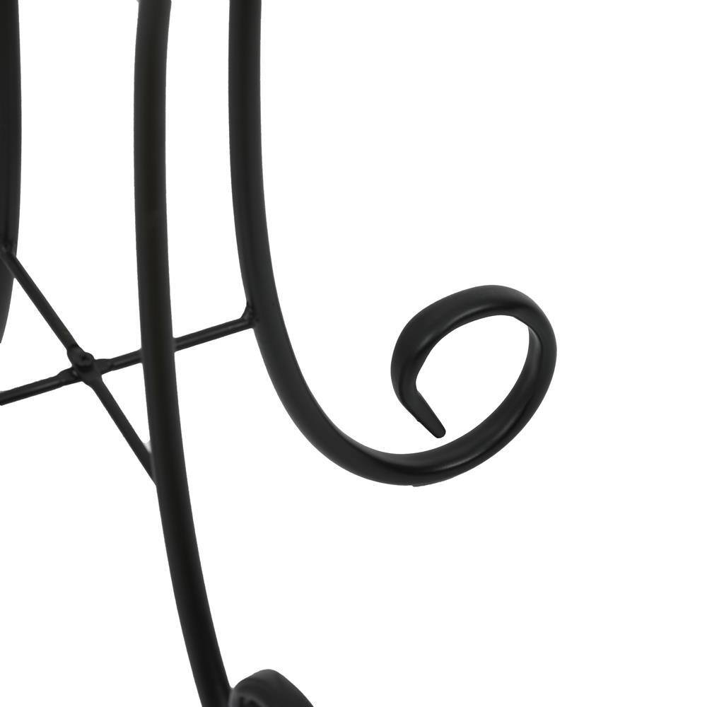 LuxenHome Flamingo Glass Bird Bath with Metal Stand