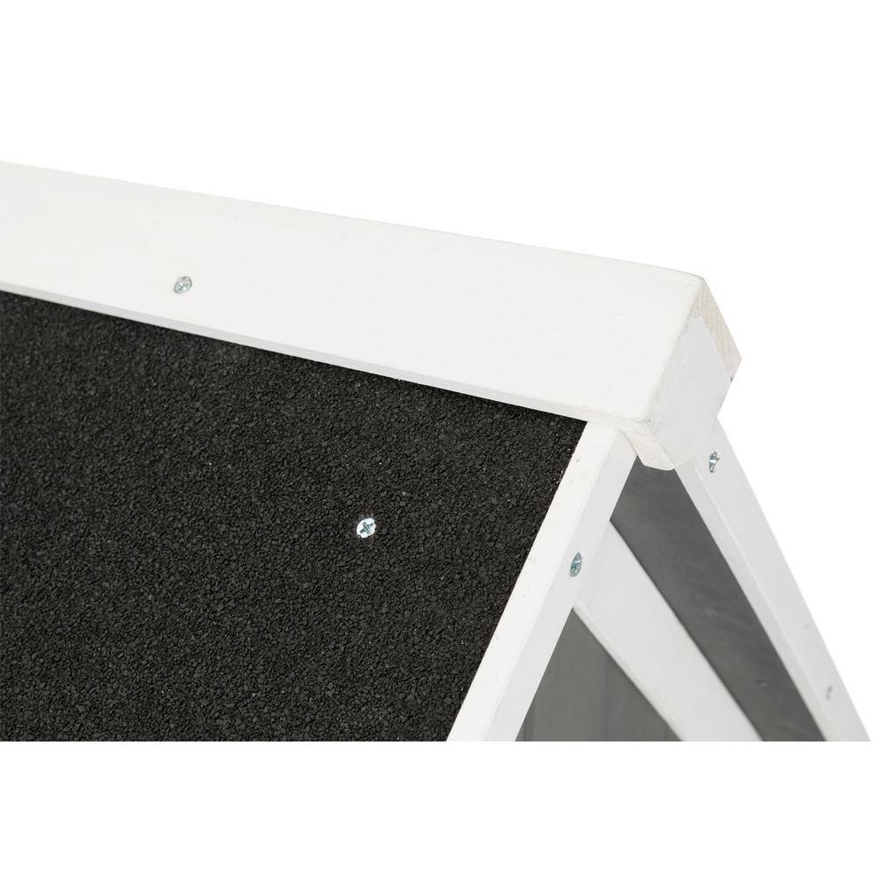 TRIXIE natura Barn Style Dog House, Elevated Pet Shelter, Weatherproof Dog House, Small