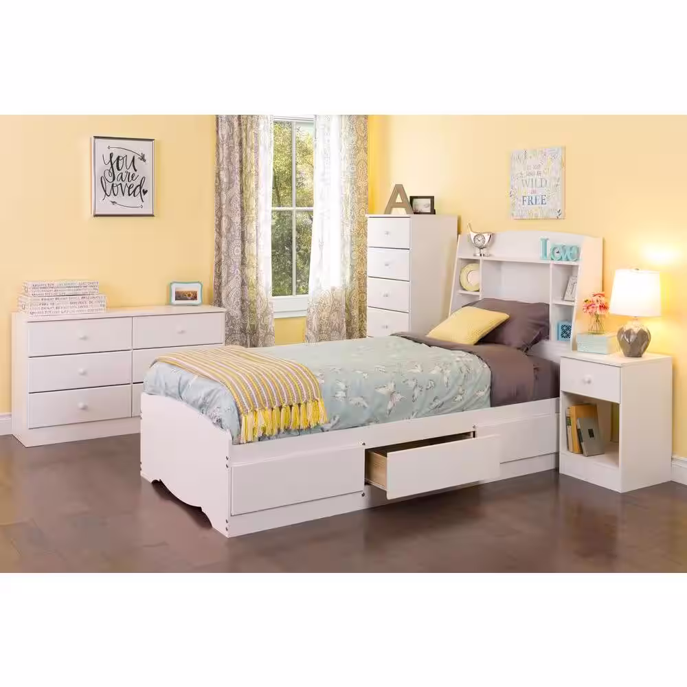 Prepac Astrid 6-Drawer White Dresser