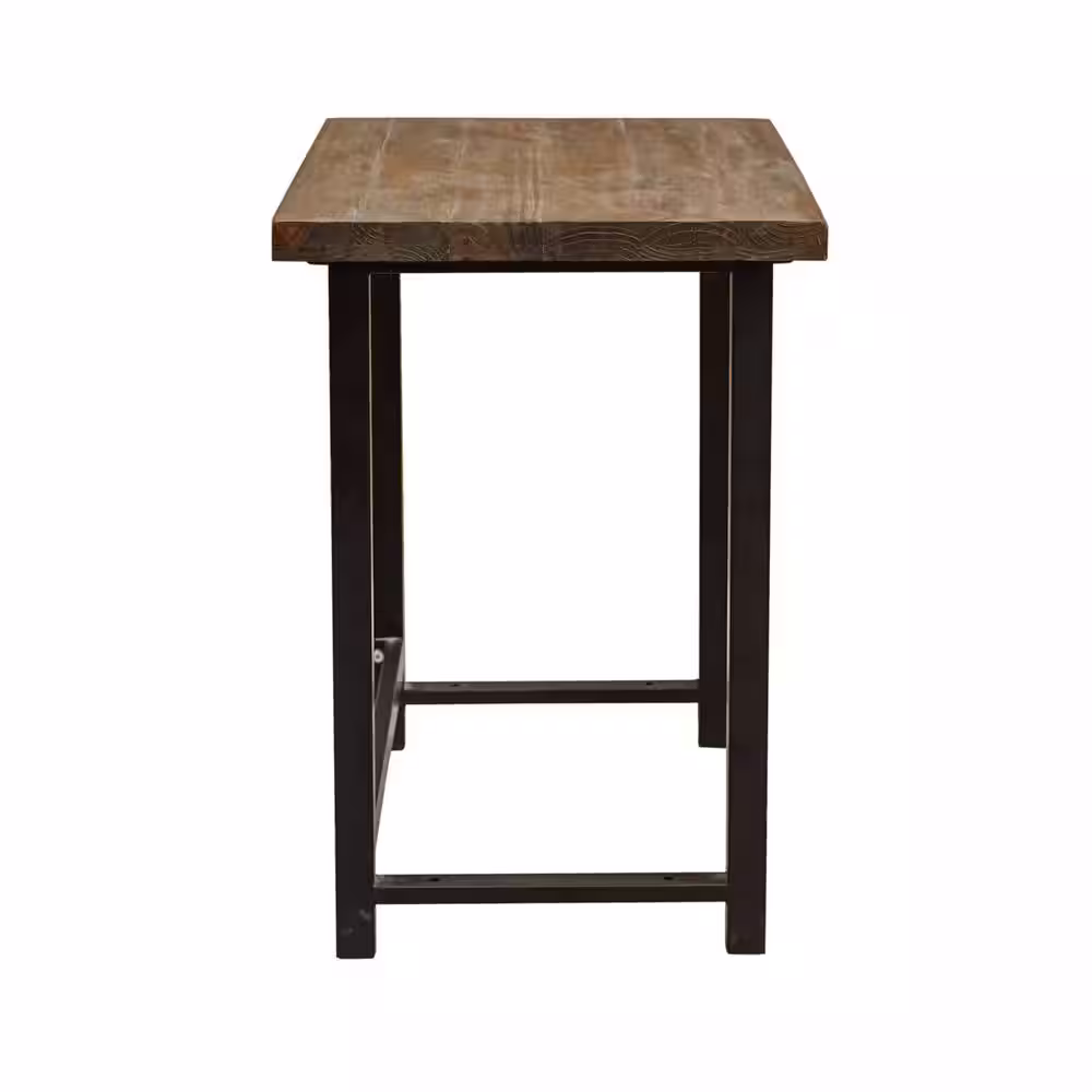 Alaterre Furniture 32 in. Rectangular Natural Writing Desk with Open Storage