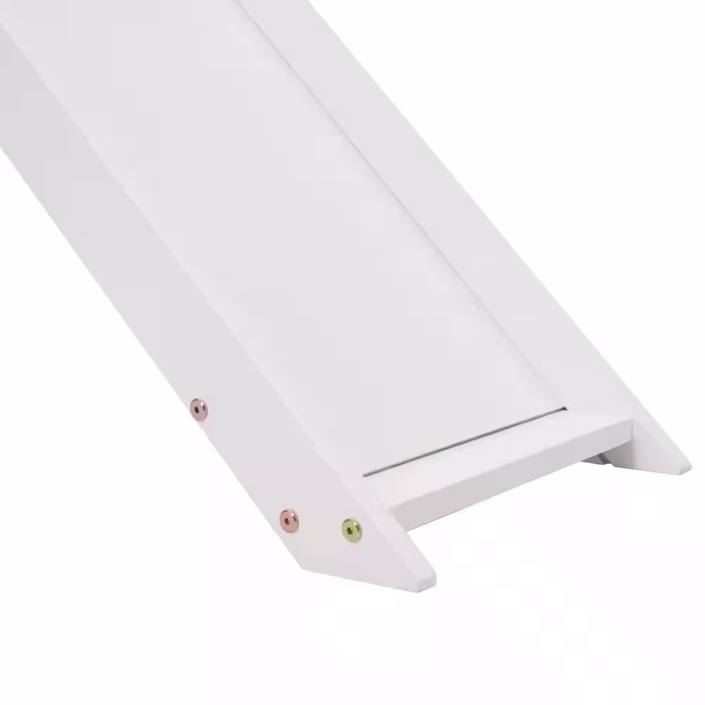 Harper & Bright Designs White Twin Over Twin Wood Bunk Bed with Slide and Ladder