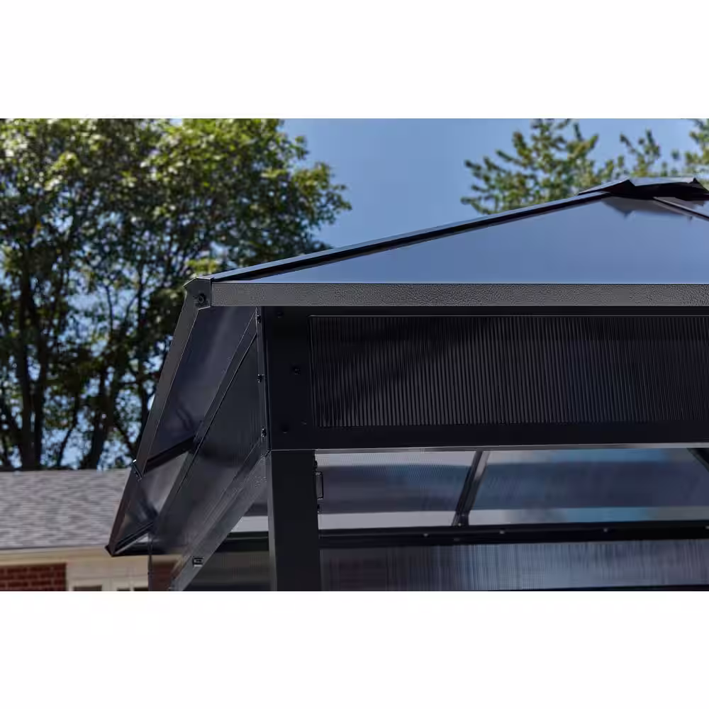 Sojag Danxia 7 ft. x 9 ft. Grey Cabana Steel Framed Gazebo