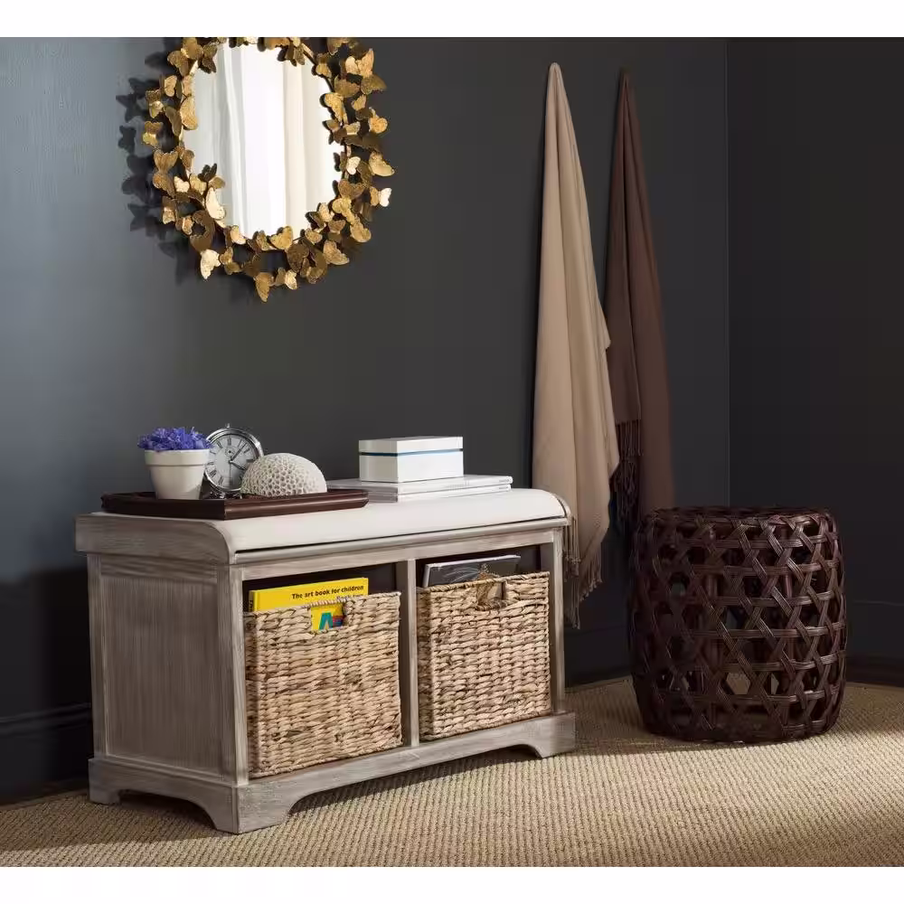 SAFAVIEH Freddy Off-White Storage Bench