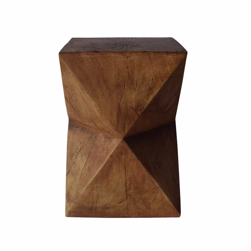 Noble House Bryleigh Natural Brown Lightweight Concrete Accent Table
