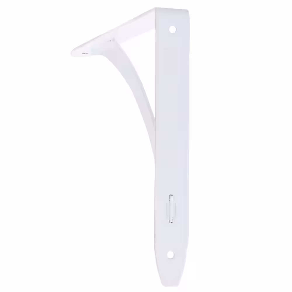 Everbilt 8 in. L White Steel Decorative Shelf Bracket