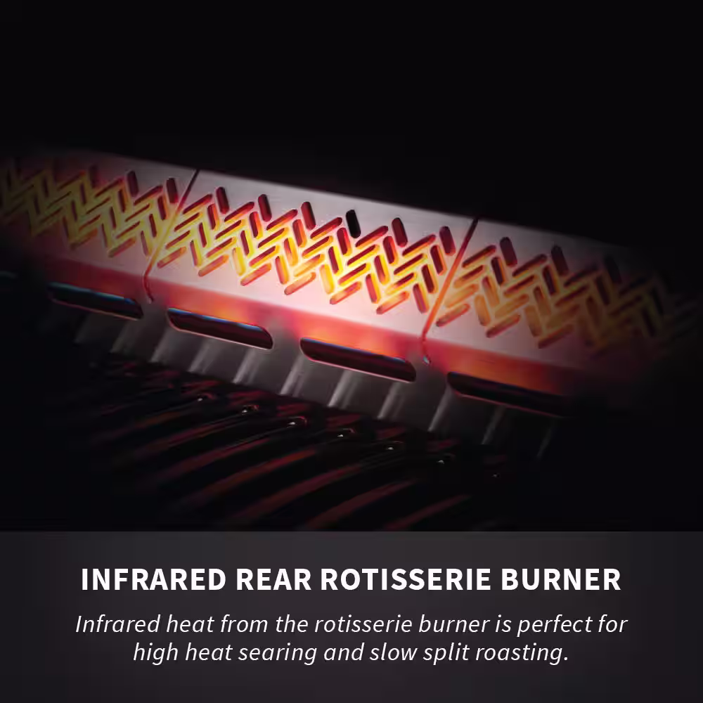 NAPOLEON Rogue 4-Burner Propane Gas Grill in Stainless Steel with Infrared Rear and Side Burners