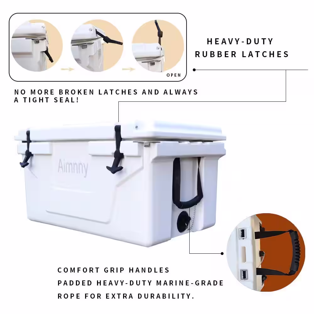 Sungrd 65 qt. Multi-Function Chest Cooler in White