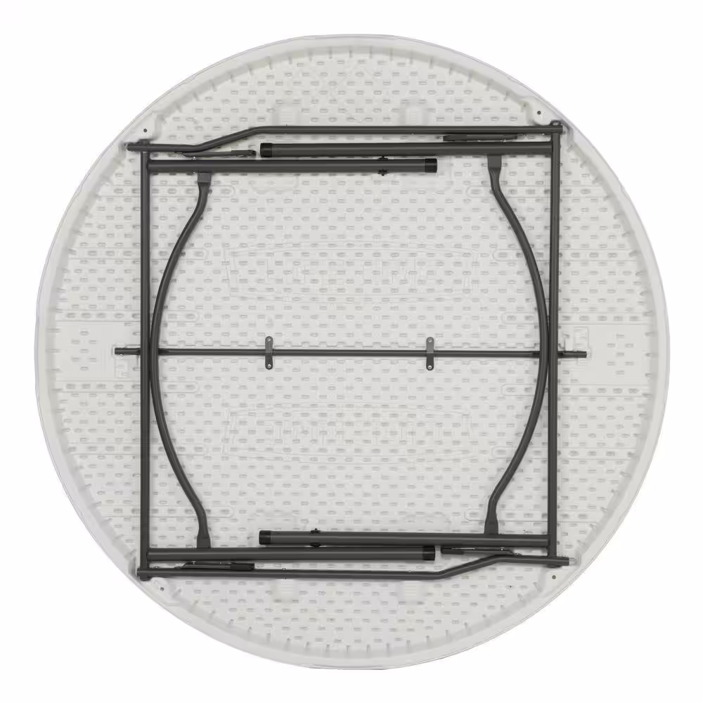 Lifetime 60 in. White Plastic Stackable Folding Banquet Table (Set of 15)