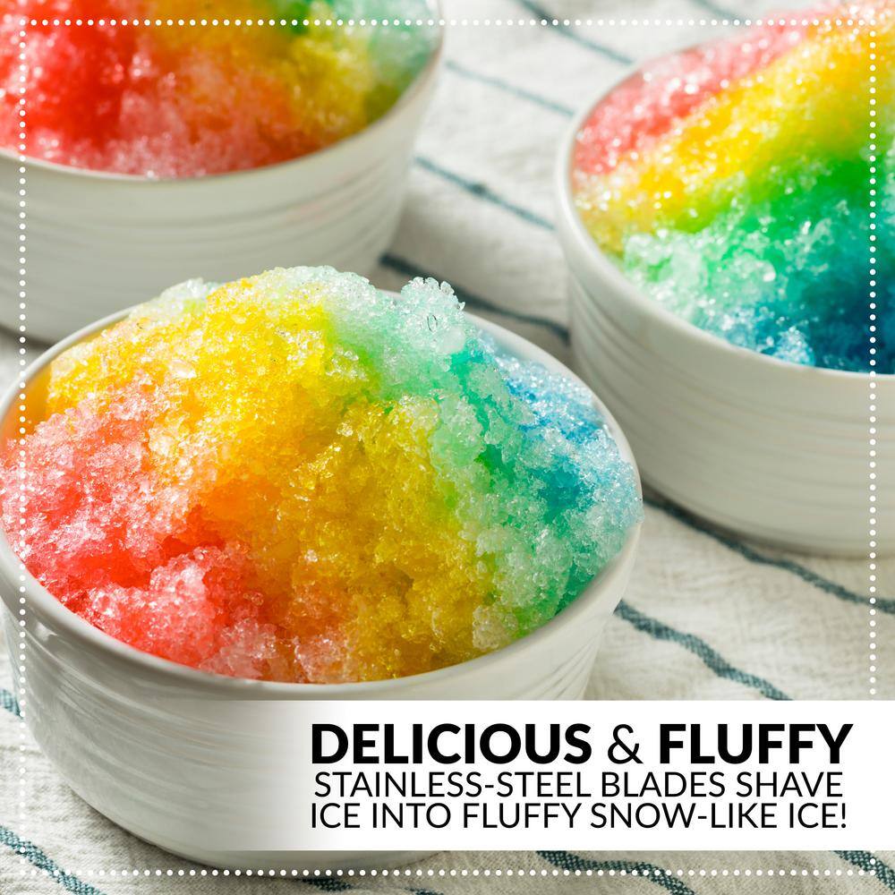 Nostalgia 50 W 8 oz. White Snow Cone Maker with Stainless Steel Blades