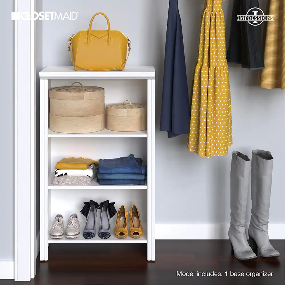 ClosetMaid Impressions 25 in. W White Base Organizer for Wood Closet System