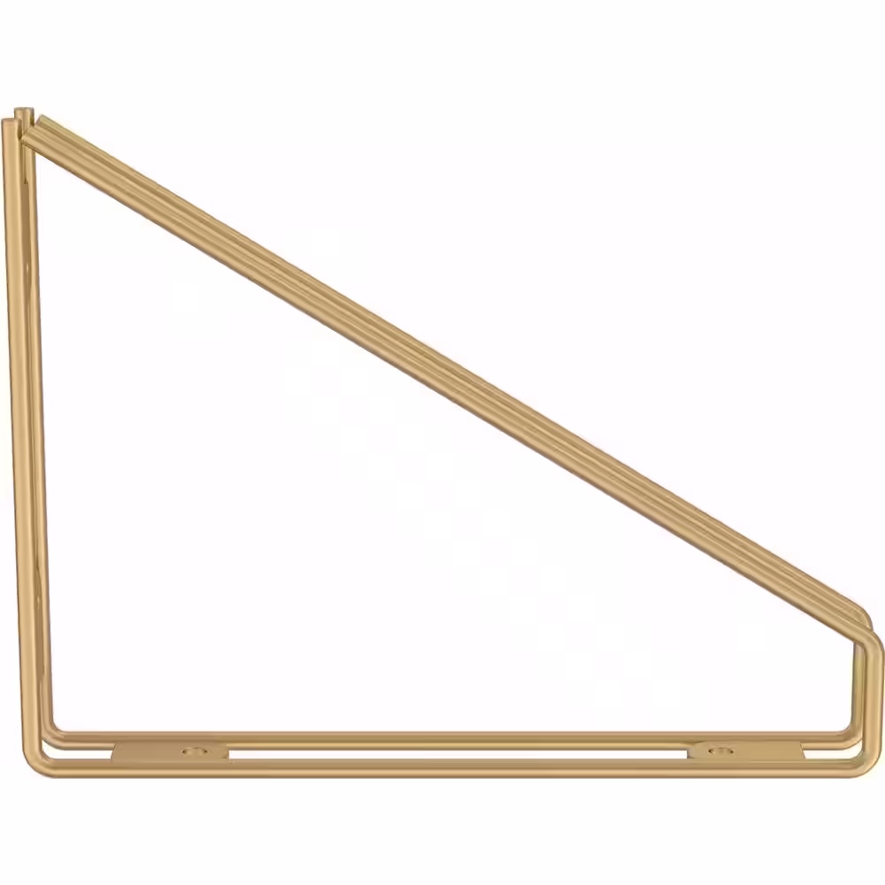 Liberty 6.6 in. x 8.6 in. Wireframe Satin Gold Shelf Bracket 2-Pack