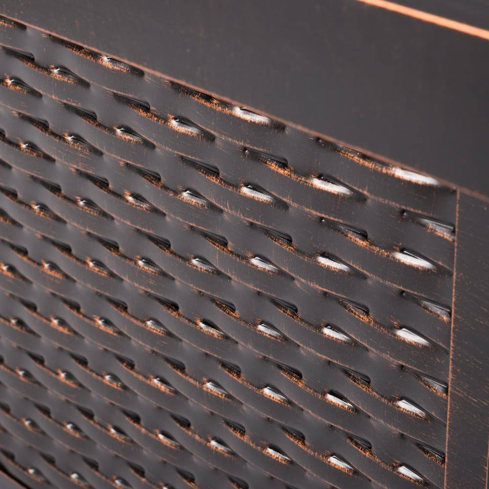 Fire Sense Baker 48 in. x 24 in. Rectangle Aluminum Propane Fire Pit Table in Antique Bronze