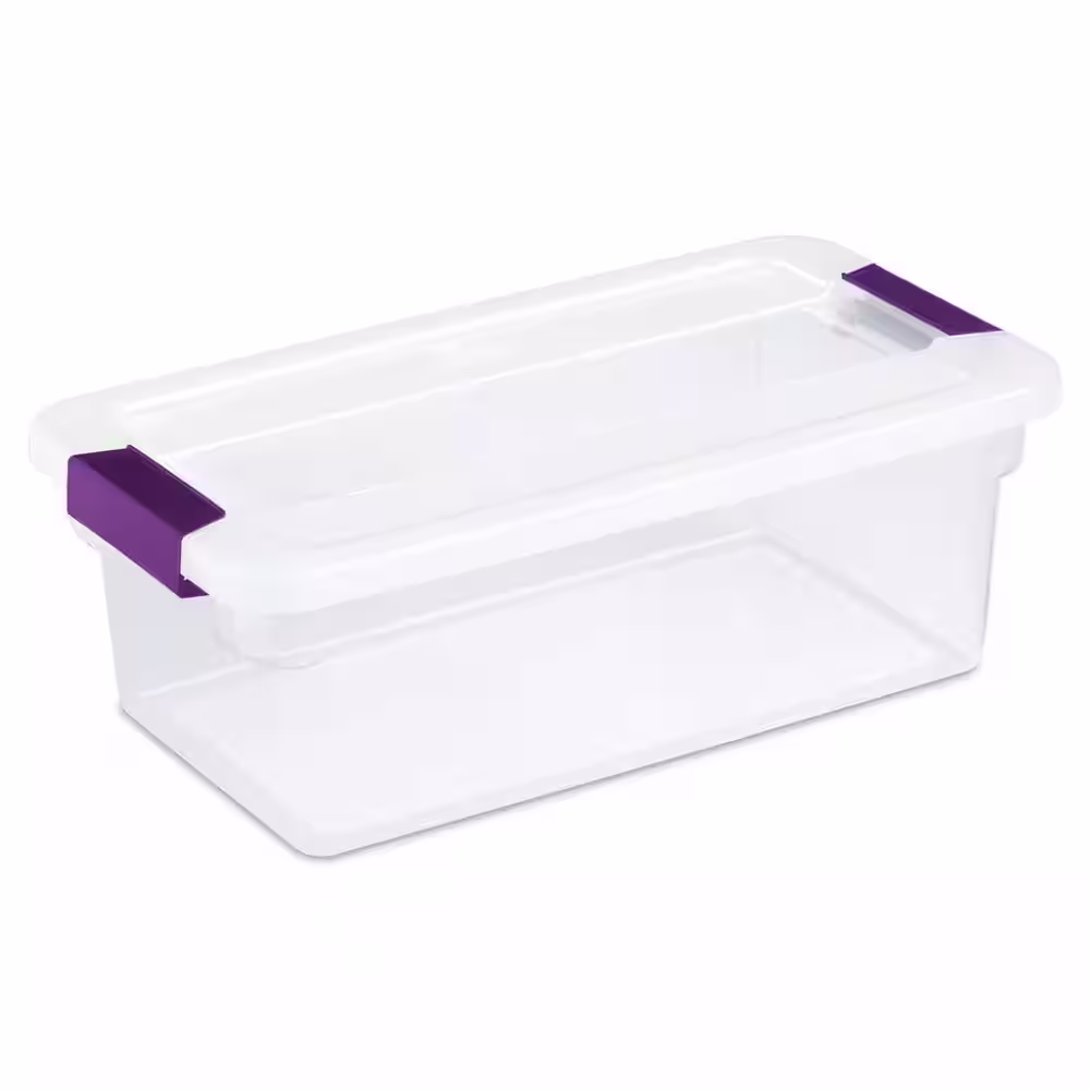 Sterilite 6 Qt. ClearView Latch Box Storage Bin Container (12-Pack)