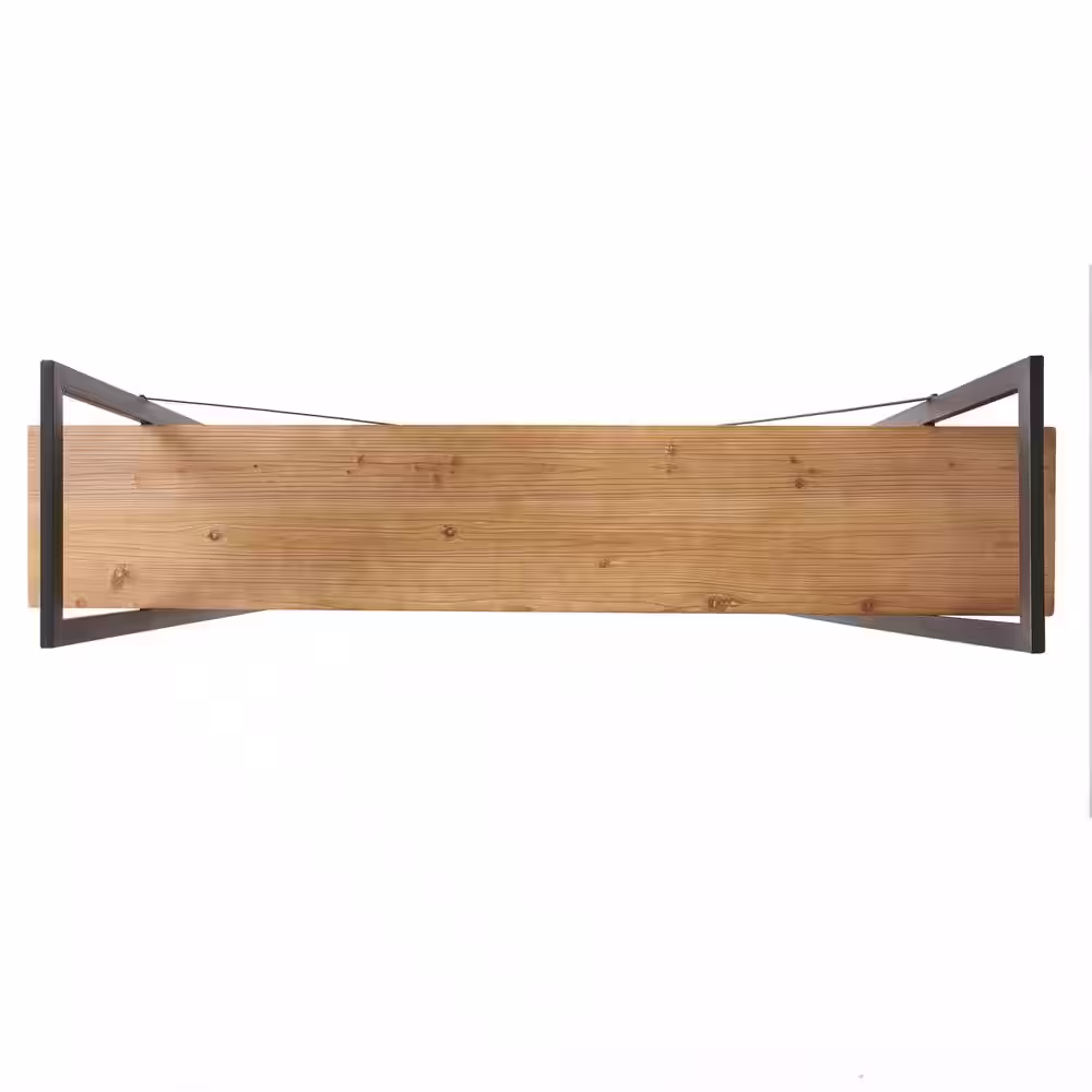 Noble House Irene 79 in. Antique Brown Wood 4-Shelf Accent Bookcase