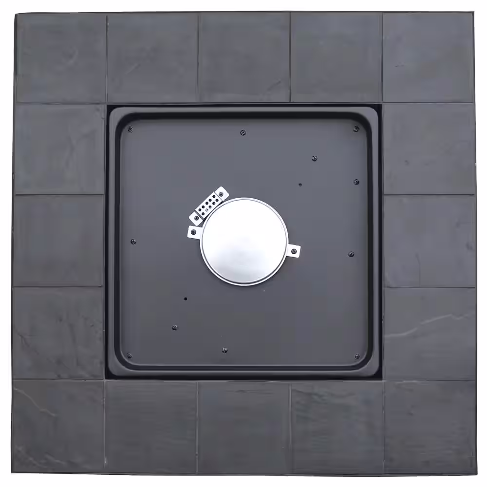 Endless Summer Liquid Propane Outdoor Patio Fire Table with Glass, Black