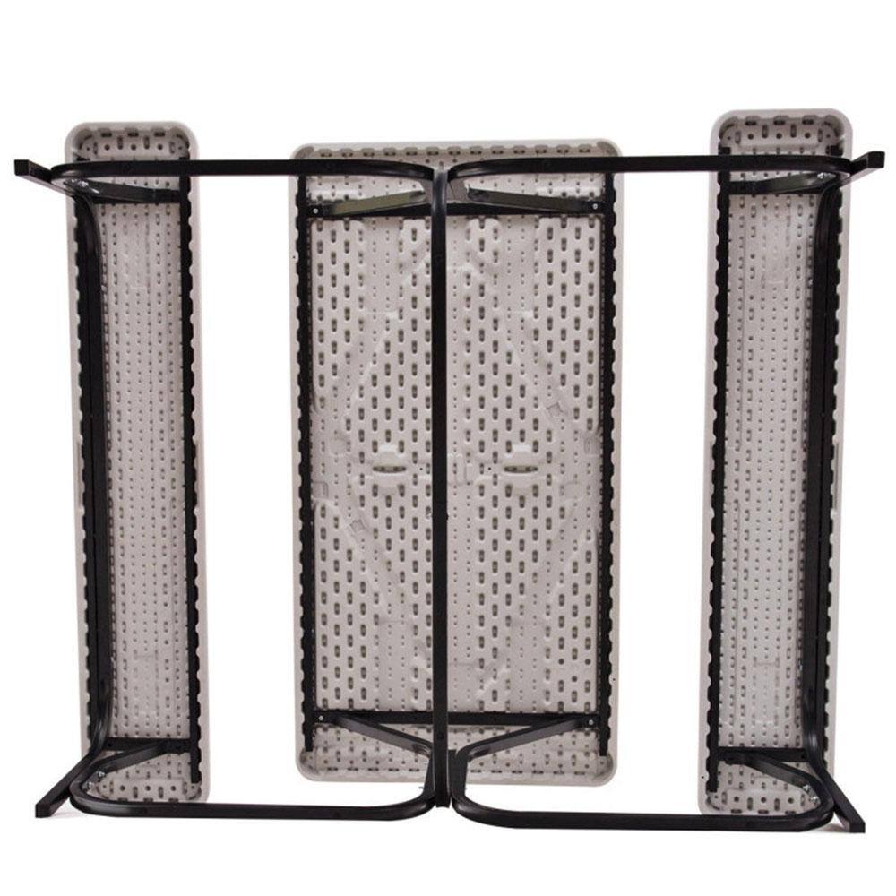 None All Weather Outdoor Picnic Table Bench Set with Metal Base Wood