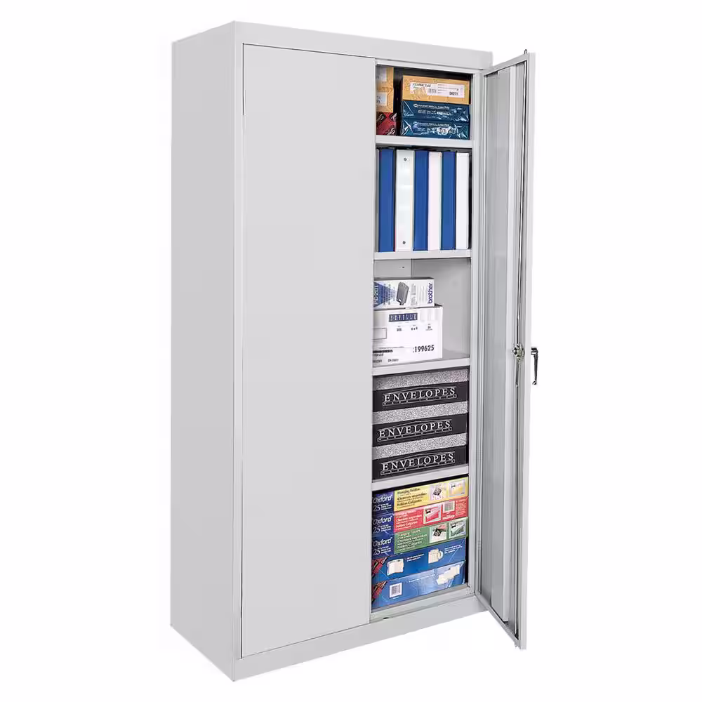 Sandusky Classic Series ( 36 in. W x 72 in. H x 24 in. D ) Steel Garage Freestanding Cabinet in Dove Gray