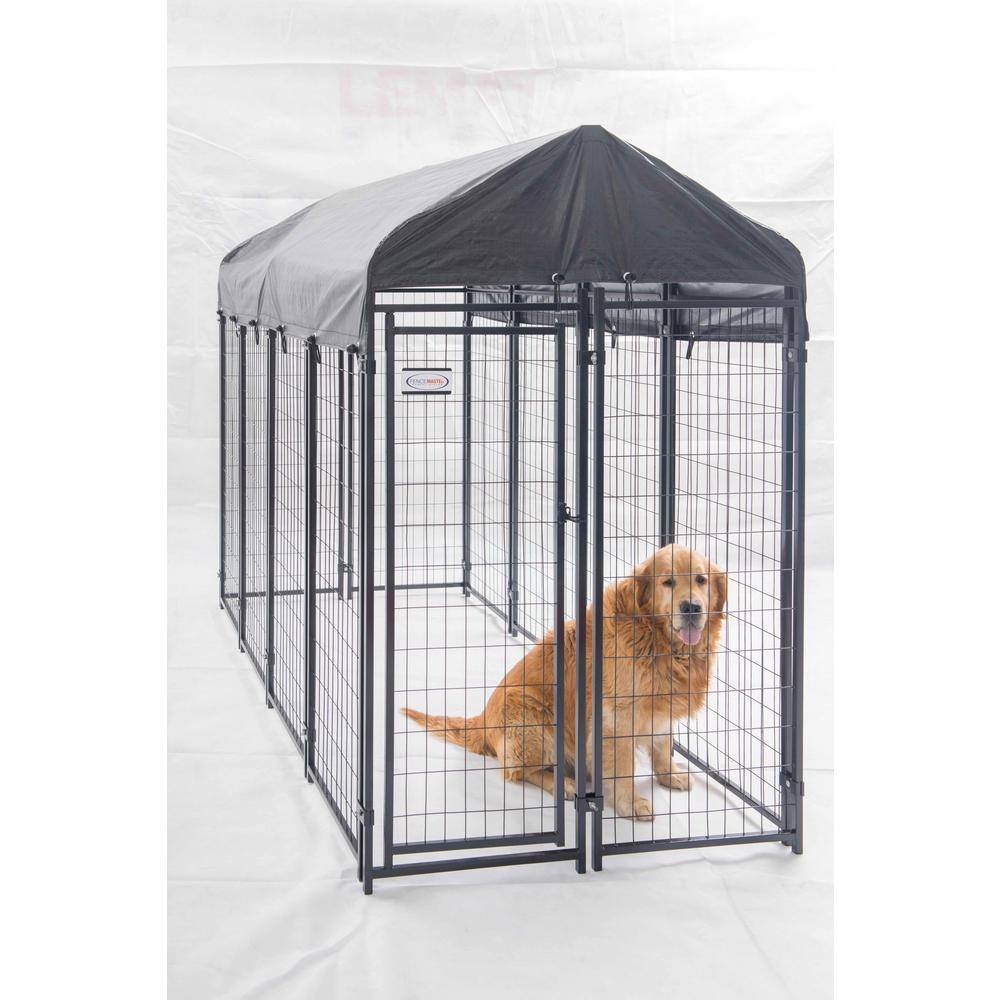 None Lakeview Pet Kennel Kit - 4 ft. W x 8 ft. L x 6 ft. H Welded Mesh