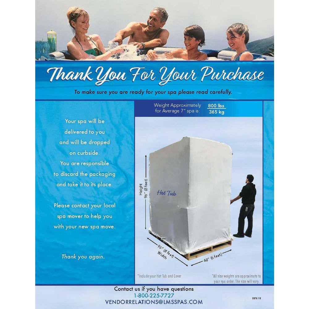 American Spas 6-Person 30-Jet Premium Acrylic Lounger Bath White Spa Hot Tub with Backlit LED Waterfall