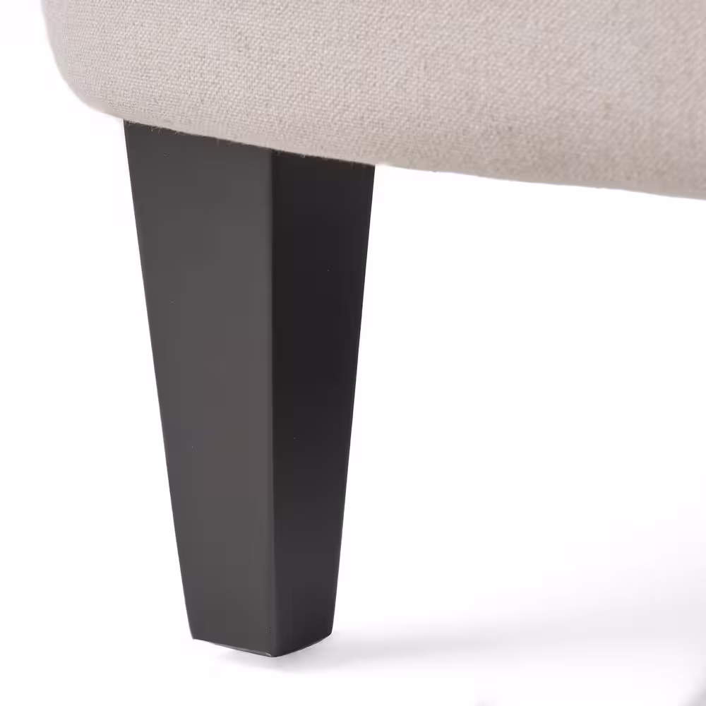 Noble House Tafton Natural Fabric Tufted Club Chair