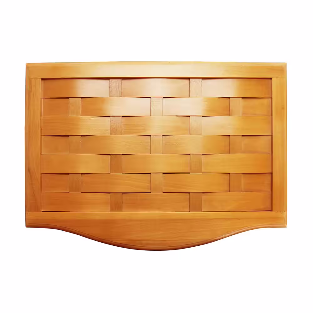 Oceanstar Natural Bowed Front Weave Laundry Hamper