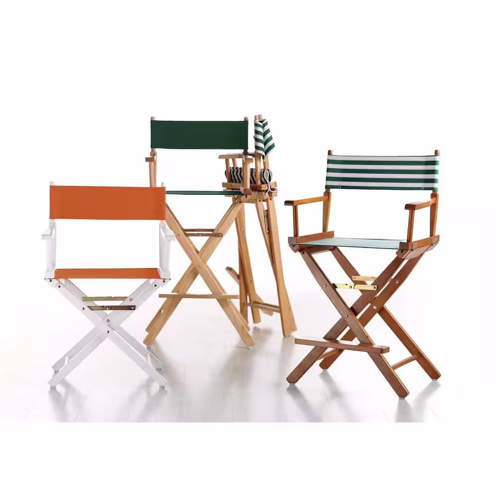 Casual Home 18 in. Director's Chair Honey Oak Solid Wood Frame