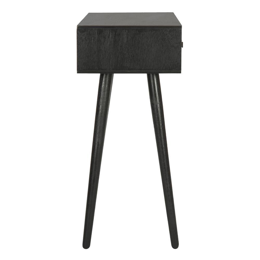 SAFAVIEH Dean 29 in. 2-Drawer Black Wood Console Table