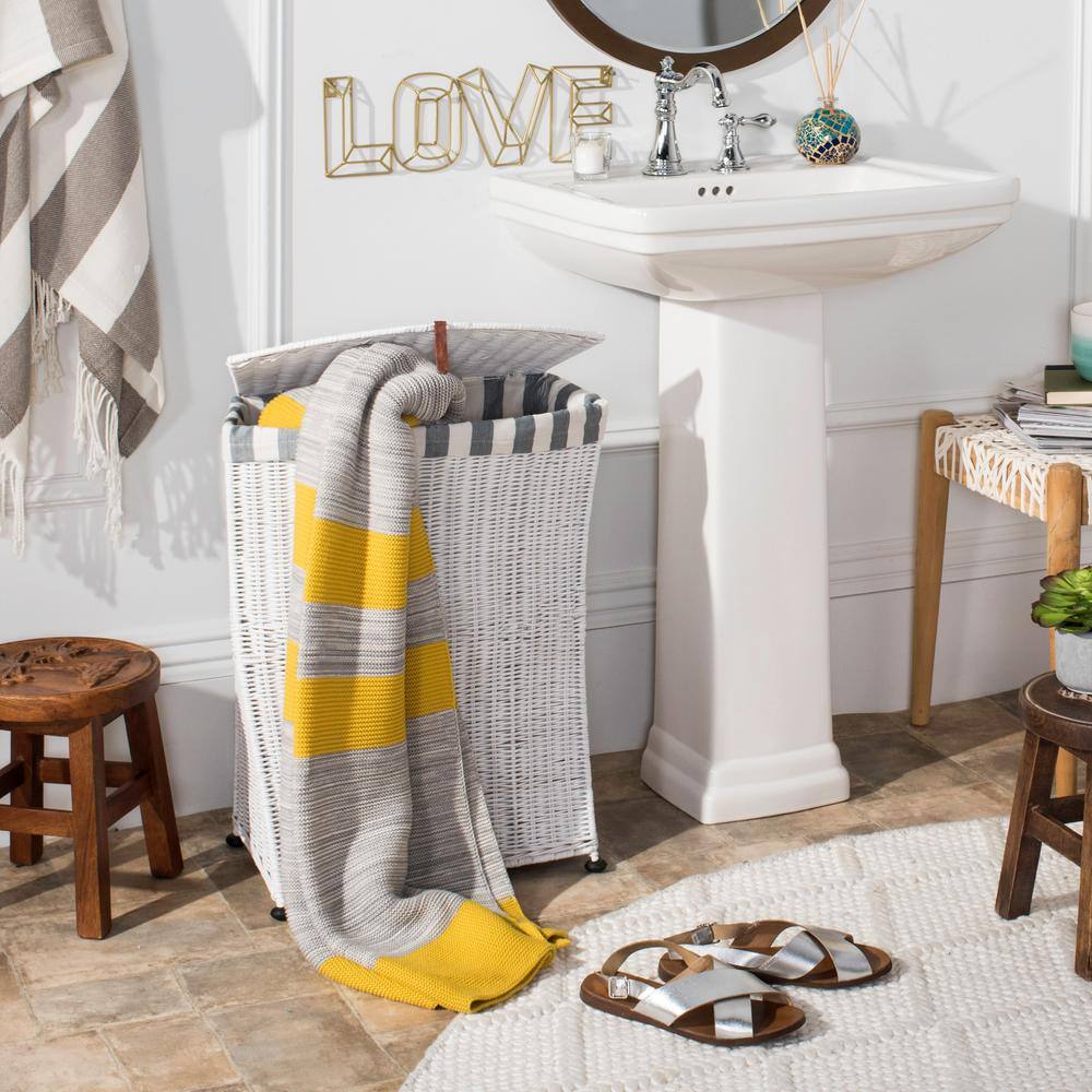 SAFAVIEH Trotter White Laundry Hamper