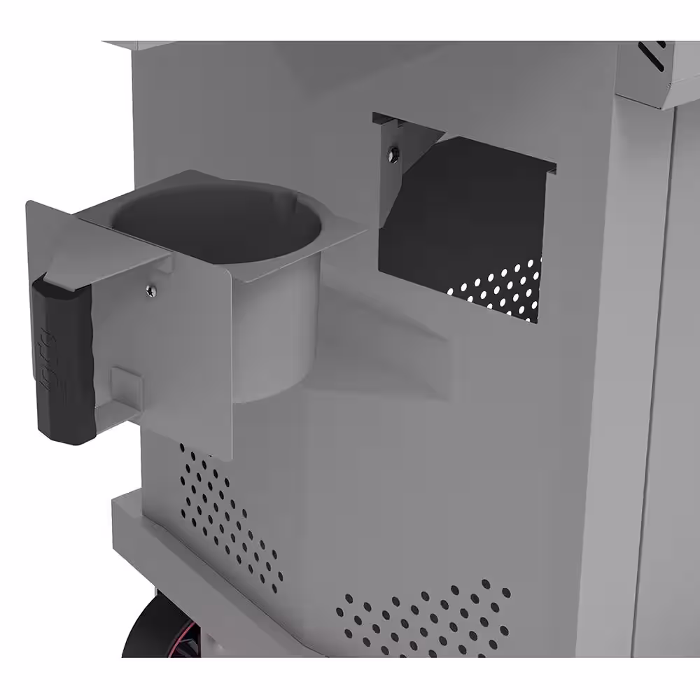 LOCO Series II 26 in. 2-Burner Propane SmartTempâ?Flat Top Grill / Griddle in Chalk Finish with Enclosed Cart and Hood