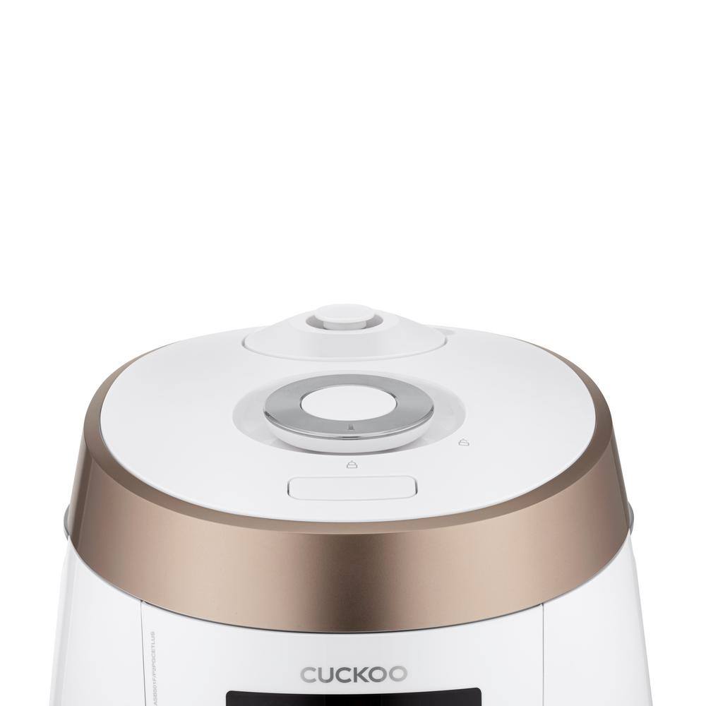 Cuckoo 5 Qt. White/Gold Electric Multi Pressure Cooker with dial