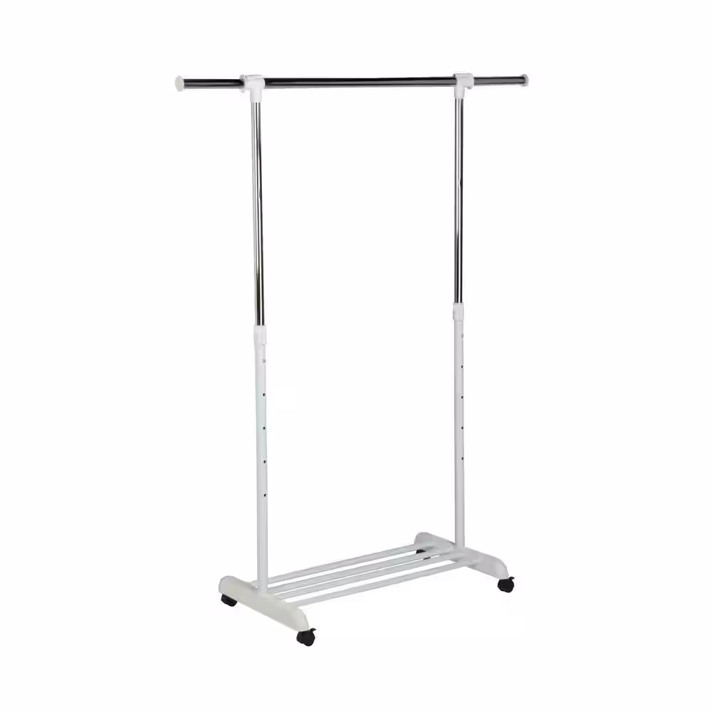 Honey-Can-Do Chrome Steel Clothes Rack 53.25 in. W x 62.99 in. H