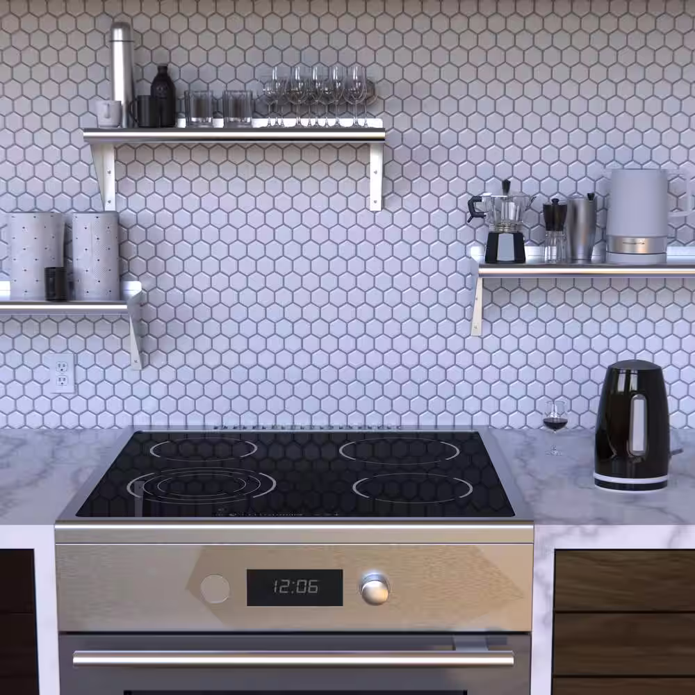 None 12 in. x 30 in. Stainless Steel Wall Shelf. Kitchen, Restaurant, Garage, Laundry Metal Shelf with Brackets