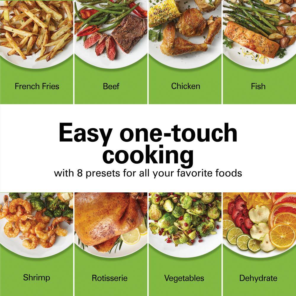 Hamilton Beach 11.6 qt. Black Digital Air Fryer with Rotisserie