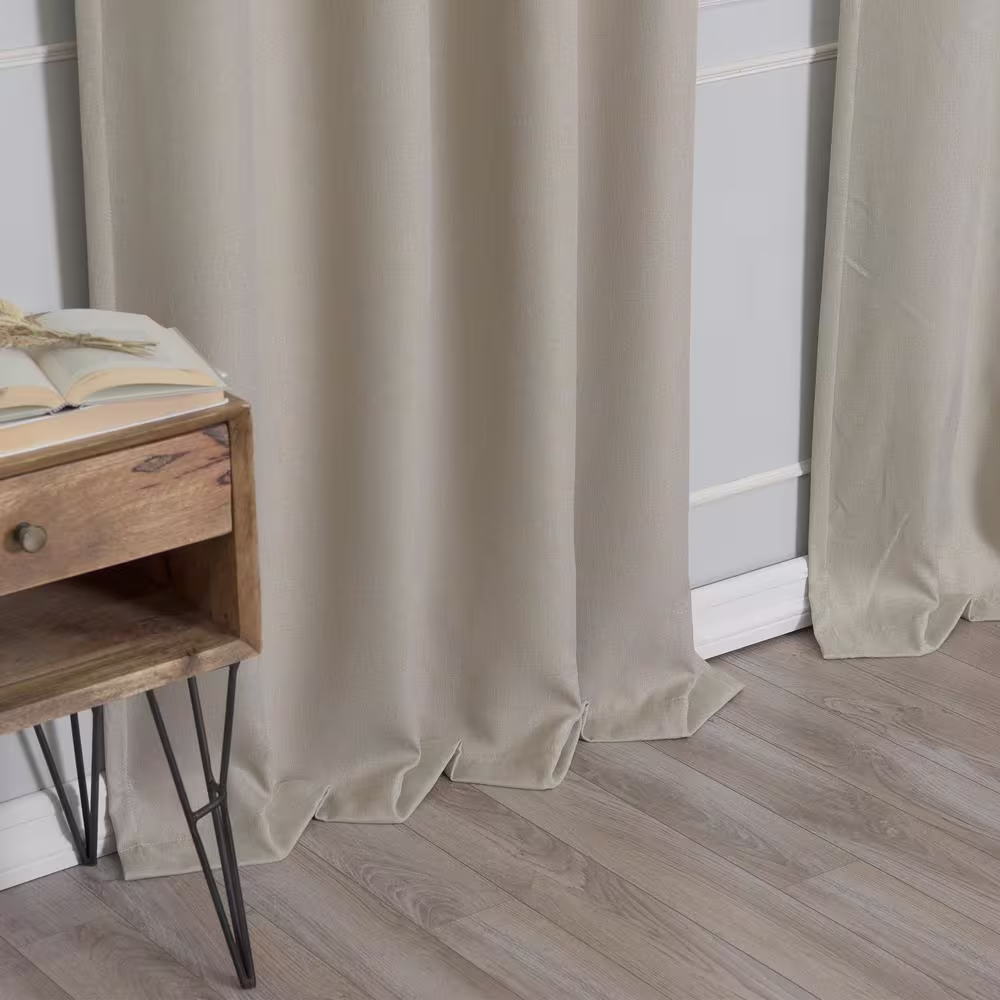 Best Home Fashion Natural Grommet Blackout Curtain - 52 in. W x 96 in. L