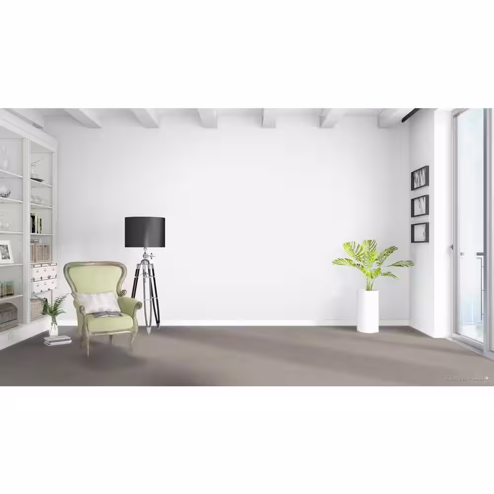 Home Decorators Collection Delicate Flower  - Tender - Gray 40 oz. SD Polyester Texture Installed Carpet